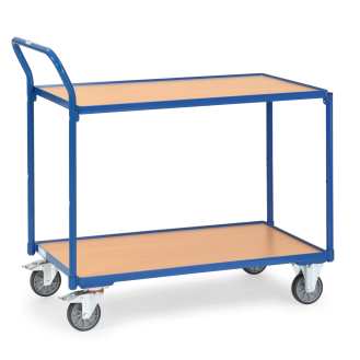 Fetra Tischwagen mit Holzwerkstoffplatten 2 Etagen 1135x600x1040mm Außenmaße-Beschreibung lesen