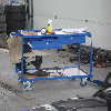 Tischwagen mit Schiebegriff, 2 Schubladen und 2 Ladeflächen 985x595mm
