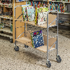 Kongamek Archivwagen in Birkeoptik mit 2 schrägen Böden 820x720mm 4 Buchstützen und 50kg Tragkraft Kongamek Archivwagen in Birkeoptik mit 2 schrägen Böden 820x720mm 4 Buchstützen und 50kg Tragkraft