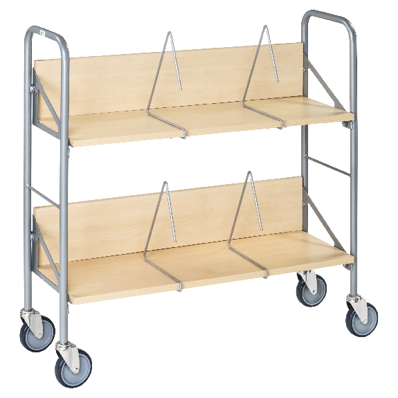 Kongamek Archivwagen in Birkeoptik mit 2 schrägen Böden 820x720mm 4 Buchstützen und 50kg Tragkraft Kongamek Archivwagen in Birkeoptik mit 2 schrägen Böden 820x720mm 4 Buchstützen und 50kg Tragkraft-Beschreibung lesen