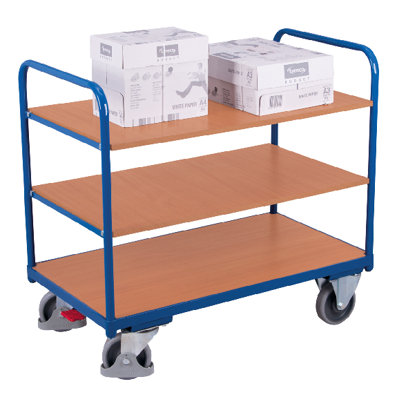 VARIOfit Etagenwagen, niedrig mit 3 Ladeflächen 1200x800mm VARIOfit Etagenwagen, niedrig mit 3 Ladeflächen 1200x800mm-Beschreibung lesen