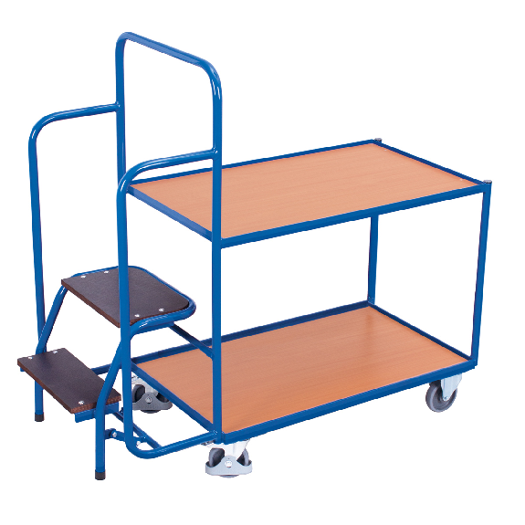 Kommissionierwagen mit 2 Ladeflächen, niedrig Kommissionierwagen mit 2 Ladeflächen, niedrig-Beschreibung lesen