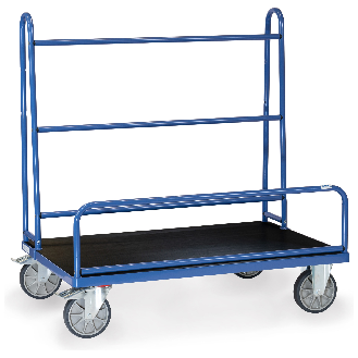 Plattenwagen mit festen Rohrbügeln 1270x535 mm Ladefläche mit Riefengummi-Beschreibung lesen