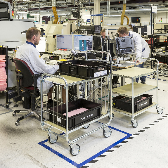 ESD-Etagenwagen mit integrierter Bremse-Beschreibung lesen