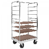 Etagenwagen verzinkt 1900mm hoch mit 4 Ladeflächen 1105x742mm aus MDF ohne Bremse