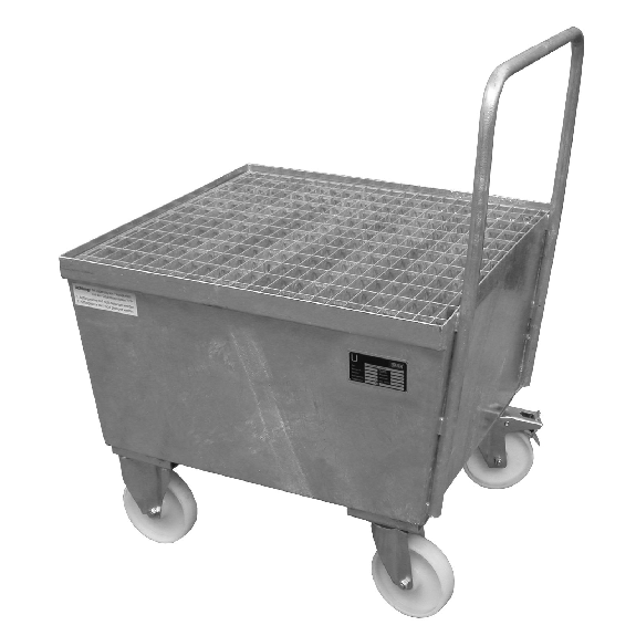 Bandeja de recogida, 200 litros, 800x800x570 mm, móvil, galvanizada Bandeja de recogida, 200 litros, 800x800x570 mm, móvil, galvanizada-Leer más