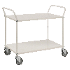 Kongamek Etagenwagen mit 2 Böden 900x440mm in Weiß mit Bremse Kongamek Etagenwagen mit 2 Böden 900x440mm in Weiß mit Bremse