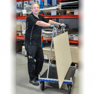 Plattenwagen verzinkt 1000x700x1380mm mit Gummibereifung mit Bremse-Beschreibung lesen