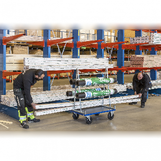 Plattenwagen verzinkt 1000x700x1380mm mit Gummibereifung mit Bremse-Beschreibung lesen