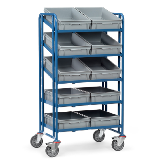 Eurokastenwagen mit 10 Eurokästen 600x400x145mm-Beschreibung lesen