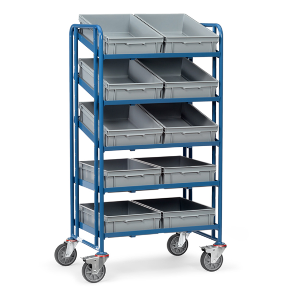 Eurokastenwagen mit 10 Eurokästen 600x400x145mm Eurokastenwagen mit 10 Eurokästen 600x400x145mm-Beschreibung lesen
