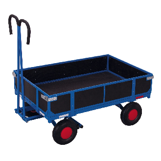 Handpritschenwagen mit Bordwand und Vollgummibereifung 985x680mm-Beschreibung lesen