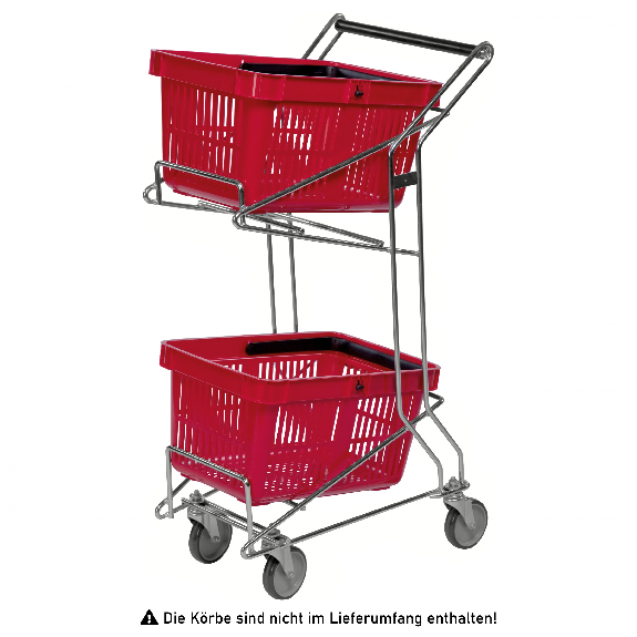 Kongamek Sammelwagen mit 2 Böden als Zubehör für Einkaufskörbe 560x260mm Kongamek Sammelwagen mit 2 Böden als Zubehör für Einkaufskörbe 560x260mm-Beschreibung lesen