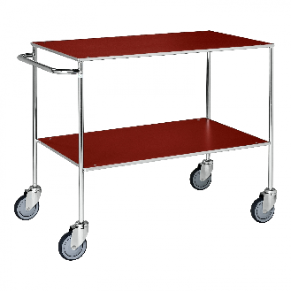 Tischwagen voll verschweisst mit verzinktem Rahmen 1000x580x850mm in rot mit Bremse-Beschreibung lesen