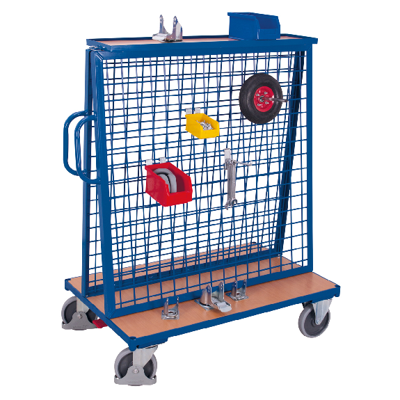 Modularer Transportwagen mit Ablage-Beschreibung lesen