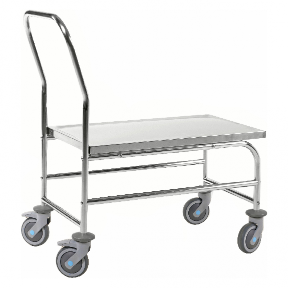Kongamek Edelstahl- Plattformwagen komplett rostfrei mit Schiebegriff und Bremse 760x440mm Ladefläche Gummibereifung Kongamek Edelstahl- Plattformwagen komplett rostfrei mit Schiebegriff und Bremse 760x440mm Ladefläche Gummibereifung-Beschreibung lesen