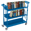 Büchertransportwagen mit 3 Etagen 830x265mm