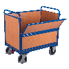 Holzkastenwagen mit halb abklappbarer Längswand 1200x750mm