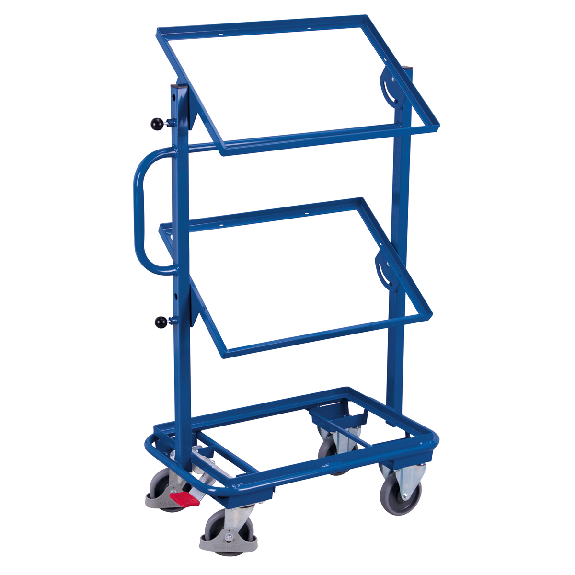 VARIOfit Beistellwagen mit 3 offenen Böden, neigbar 610x410mm VARIOfit Beistellwagen mit 3 offenen Böden, neigbar 610x410mm-Beschreibung lesen