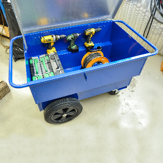 Werkzeugwagen in blau 1260x760x720mm mit 400kg Tragkraft-Beschreibung lesen