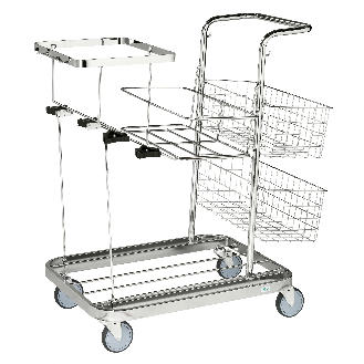 Reinigungswagen verzinkt 770x550x1000mm für 25l-Säcke-Beschreibung lesen