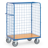 Paketwagen mit 3 Drahtgitterwänden 1500mm hoch, 1000x600mm