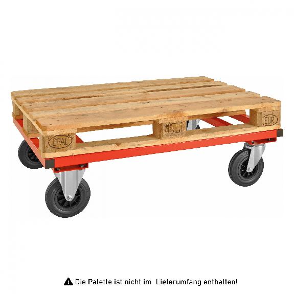 Kongamek Palettenwagen in rot 305mm hoch ohne Bremse für Euro-Paletten 1200x800mm Kongamek Palettenwagen in rot 305mm hoch ohne Bremse für Euro-Paletten 1200x800mm-Beschreibung lesen