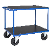 Tischwagen in blau 1110x700x870mm mit Schiebegriff, Gummibereifung und Bremse