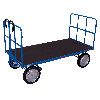 Handpritschenwagen mit 2 Rohrgitterwänden und Vollgummibereifung 1140x800mm