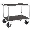 Tischwagen, verzinkt 1100x700x870mm Ladefläche aus MDF, Schiebegriff mit Gummibereifung und Bremse