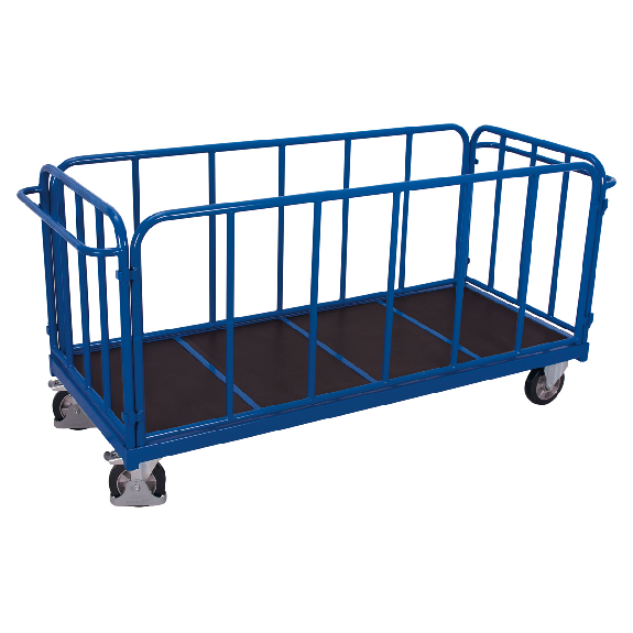 Vierwandwagen mit senkrechten Streben Elastikbereifung 1200kg Tragkraft 1605x810mm Vierwandwagen mit senkrechten Streben Elastikbereifung 1200kg Tragkraft 1605x810mm-Beschreibung lesen