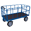 Handpritschenwagen mit 4 Rohrgitterwänden und Vollgummibereifung 1940x940mm