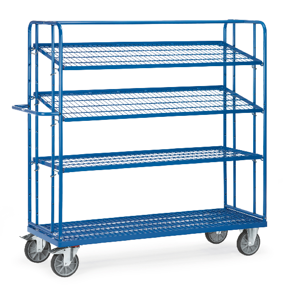 Etagenwagen mit 3 verstellbaren losen Drahtgitterböden, Höhe 1800 mm 1650x610-Beschreibung lesen