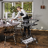 C-Line Tischwagen grau 2 Etagen mit Korb 595x360mm