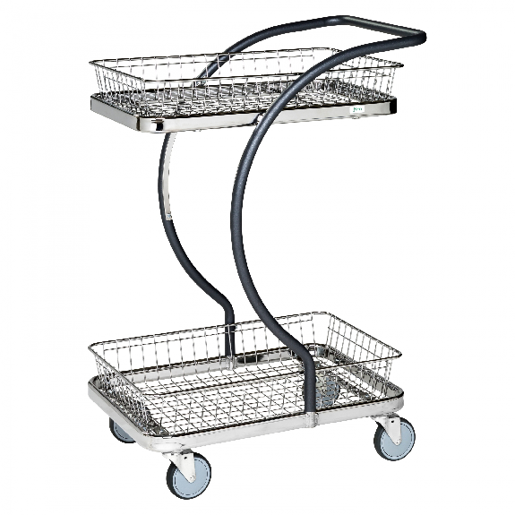 C-Line Tischwagen grau 2 Etagen mit Korb 595x360mm C-Line Tischwagen grau 2 Etagen mit Korb 595x360mm-Beschreibung lesen