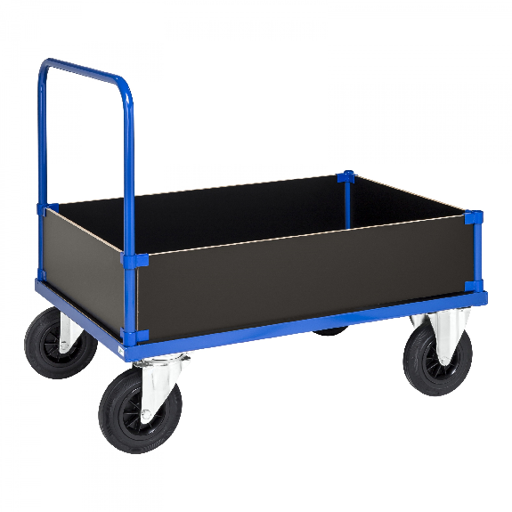 Kastenwagen blau 1200x800x900mm mit verzinkter Ladefläche-Beschreibung lesen