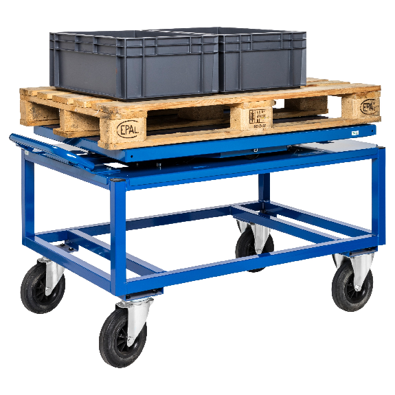 Schwenkteller 1338x810x152mm in blau als Zubehör für Palettenwagen Schwenkteller 1338x810x152mm in blau als Zubehör für Palettenwagen-Beschreibung lesen