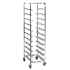 Kistenwagen 460x590x1880mm verzinkt mit 11 Böden ohne Bremse