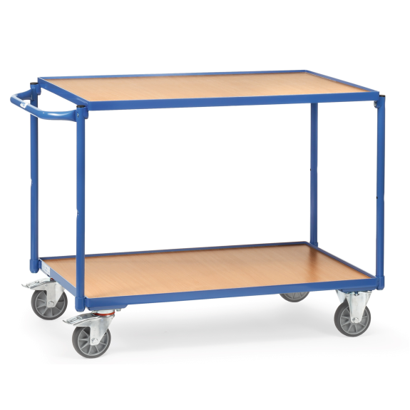 Fetra Tischwagen mit Holzwerkstoffplatten 2 Etagen 1020x500x830mm Außenmaße Fetra Tischwagen mit Holzwerkstoffplatten 2 Etagen 1020x500x830mm Außenmaße-Beschreibung lesen