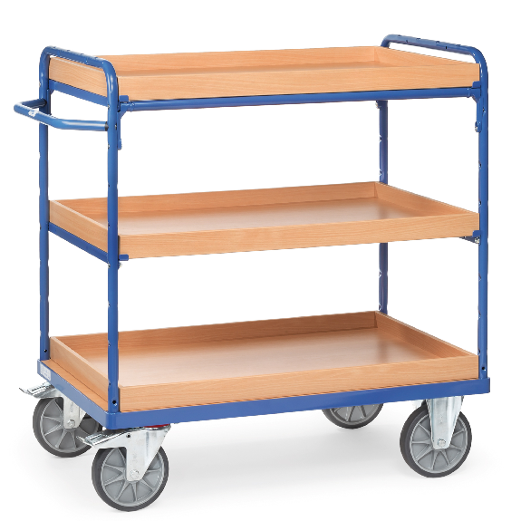 Etagenwagen mit Holzkästen 3 Etagen 850x500-Beschreibung lesen
