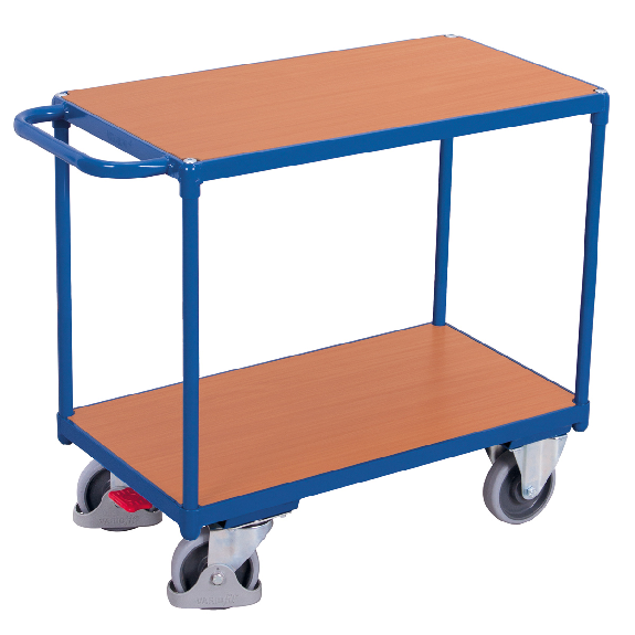 Schwerer Tischwagen mit Schiebegriff und 3 Ladeflächen 850x500mm Schwerer Tischwagen mit Schiebegriff und 3 Ladeflächen 850x500mm-Beschreibung lesen