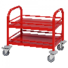 Kongamek Mini-Servierwagen 530x375x550mm 2 Etagen pulverbeschichtet in Rot mit Bremse Kongamek Mini-Servierwagen 530x375x550mm 2 Etagen pulverbeschichtet in Rot mit Bremse