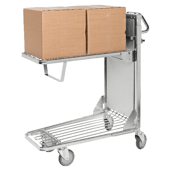 Einkaufswagen mit 2 verstellbaren Böden 965x520x1100mm Gummi 300kg Tragkraft mit Bremse Einkaufswagen mit 2 verstellbaren Böden 965x520x1100mm Gummi 300kg Tragkraft mit Bremse-Beschreibung lesen