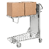 Einkaufswagen mit 2 verstellbaren Böden 965x520x1100mm Gummi 300kg Tragkraft mit Bremse