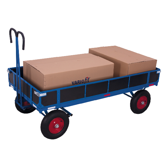 Handpritschenwagen mit Bordwand und Vollgummibereifung 1585x780mm-Beschreibung lesen