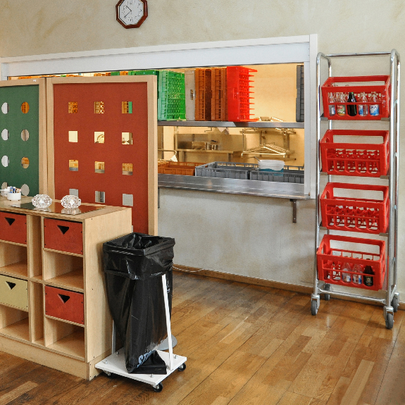Kongamek Müllsackständer in weiß 340x340x710mm für 240l-Säcke-Beschreibung lesen