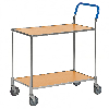 Kongamek Tischwagen ohne Bremse mit 760x430mm Ladefläche in Bucheoptik Kongamek Tischwagen ohne Bremse mit 760x430mm Ladefläche in Bucheoptik