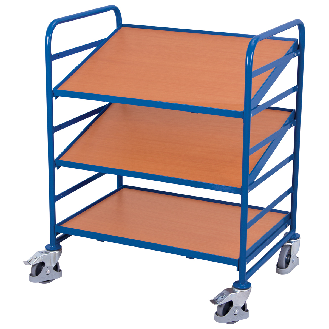 Eurokastenwagen mit 2 neigbaren Holzböden 825x610mm-Beschreibung lesen