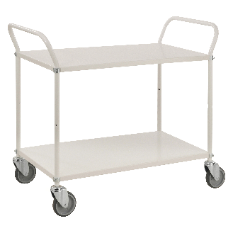 Kongamek Etagenwagen mit 2 Böden 900x440mm in Weiß ohne Bremse-Beschreibung lesen