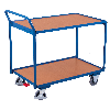 VARIOfit Tischwagen mit gebogenem Schiebegriff und 2 Ladeflächen 985x595mm VARIOfit Tischwagen mit gebogenem Schiebegriff und 2 Ladeflächen 985x595mm